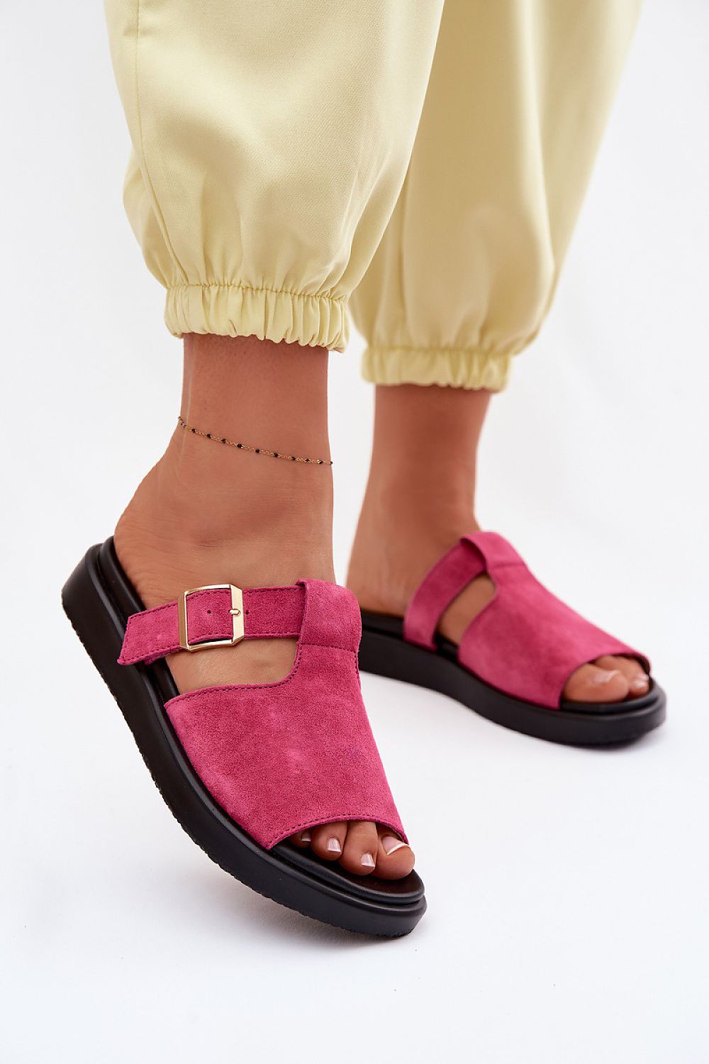  Sandał Klapki Model Zemela 26SD18-51 Fuksja - Step in style 
