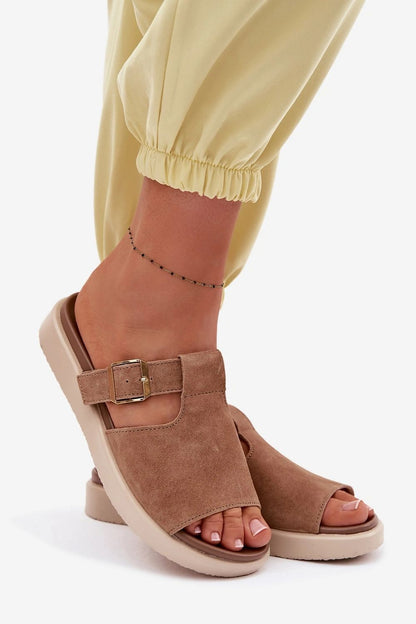  Sandał Klapki Model Zemela 26SD18-51 Camel - Step in style 