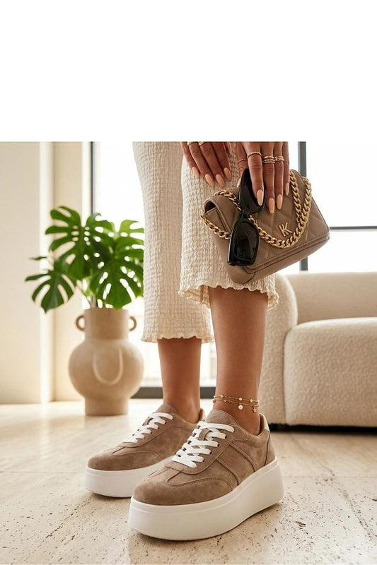   Buty Sportowe Model Cambell 26-07355BG Beige - Solea 