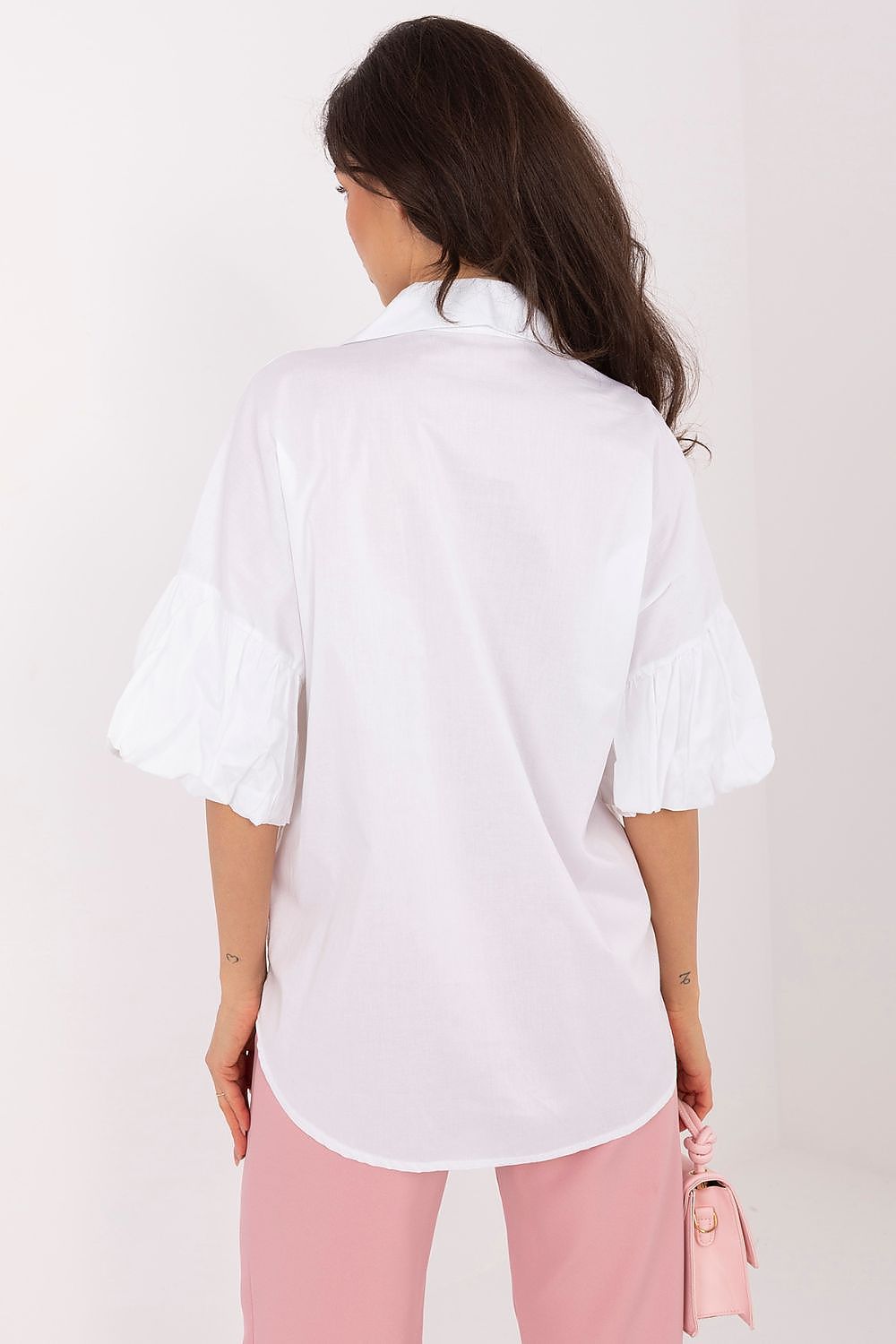   Koszula Damska Model MI-KS-3389A.90 White - Italy Moda 