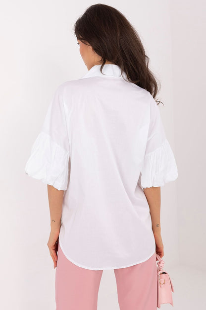   Koszula Damska Model MI-KS-3389A.90 White - Italy Moda 