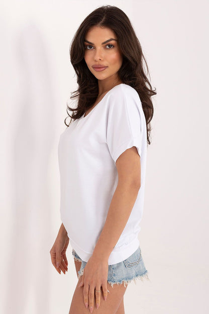   Bluzka Model RV-BZ-A1321.91 White - Rue Paris 