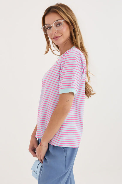   Tshirt Damski Model IT-TS-20881.85 Light Blue - Rue Paris 
