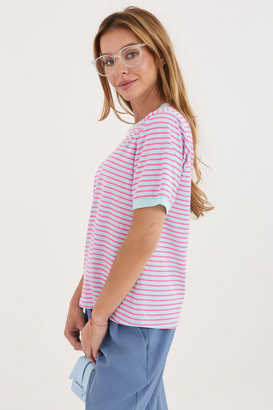   Tshirt Damski Model IT-TS-20881.85 Light Blue - Rue Paris 
