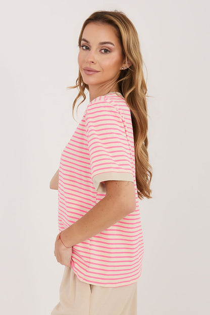   T-shirt Damski Model IT-TS-20881.85 Beige - Rue Paris 