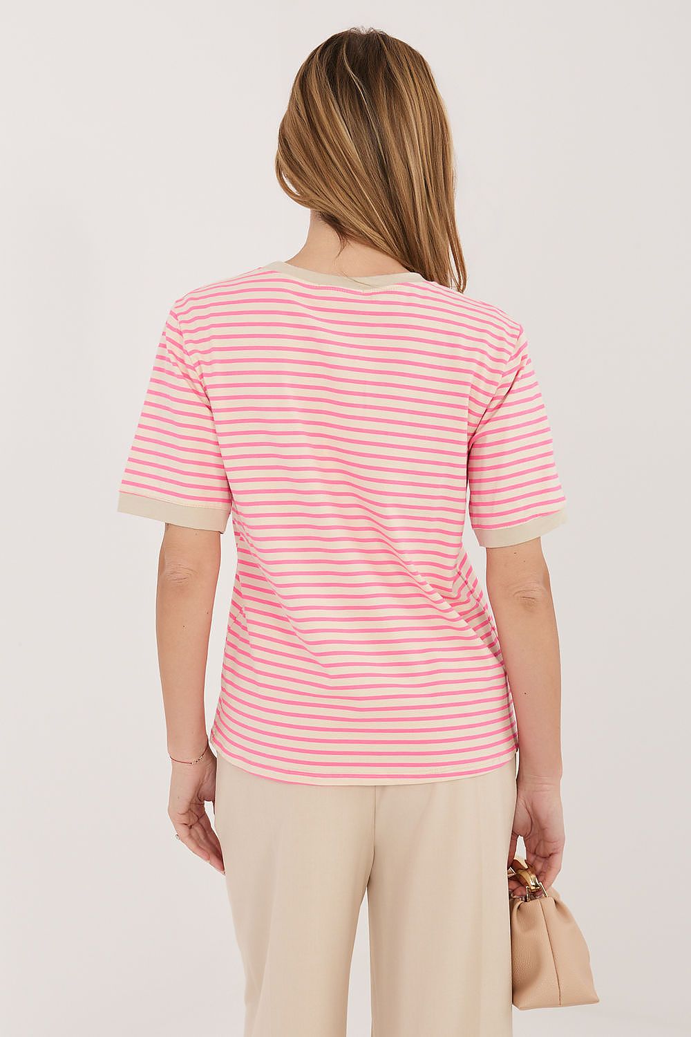   T-shirt Damski Model IT-TS-20881.85 Beige - Rue Paris 