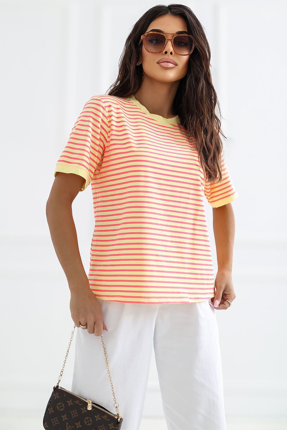   Tshirt Damski Model IT-TS-20881.85 Yellow - Rue Paris 