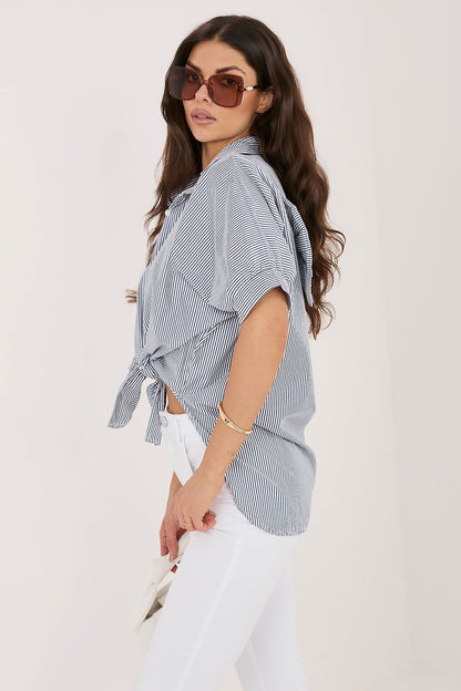   Koszula Damska Model IT-KS-18989.17 White/Grey - Rue Paris 