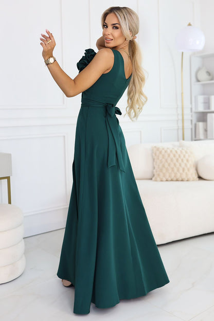  Sukienka Model 669-1 Bottle Green - Numoco 