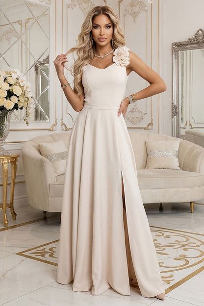  Sukienka Model 643-3 Beige - Numoco 