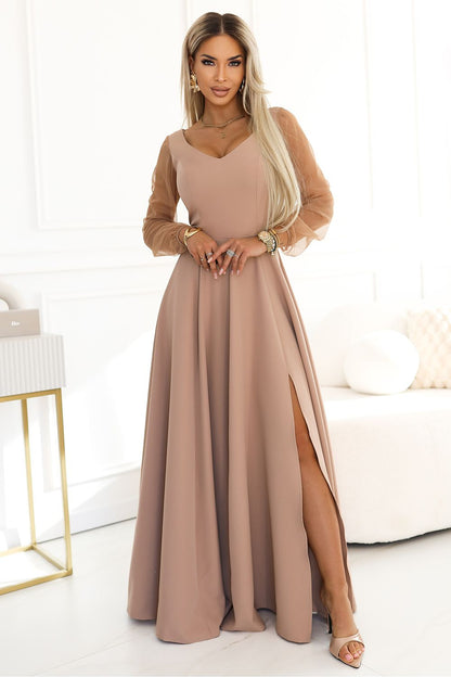  Sukienka Model Loretta 640-4 Beige - Numoco 