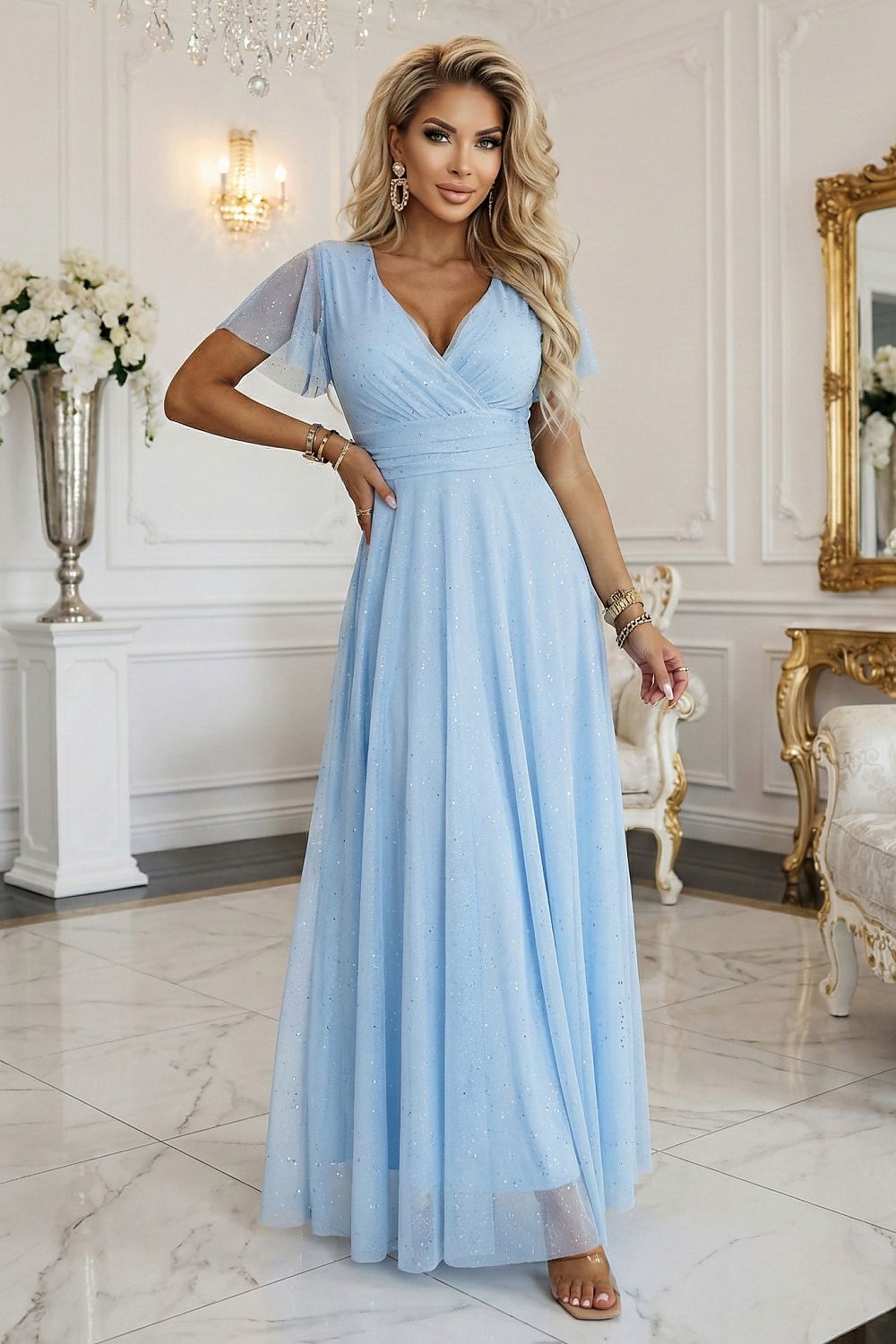  Sukienka Model Melania 635-6 Błękit  - Numoco 