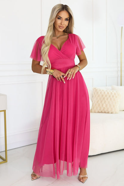  Sukienka Model Nastia 562-9 Malinowy sorbet  - Numoco 