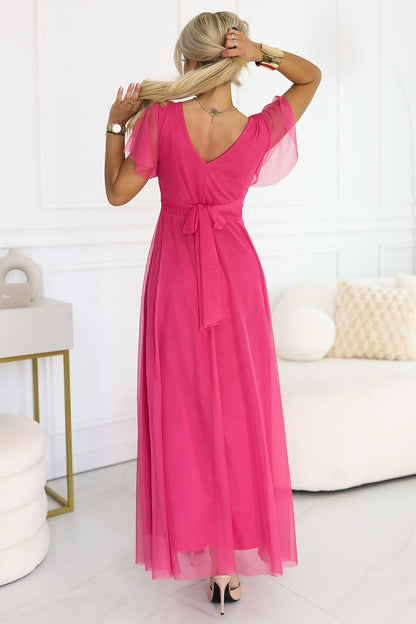  Sukienka Model Nastia 562-9 Malinowy sorbet  - Numoco 