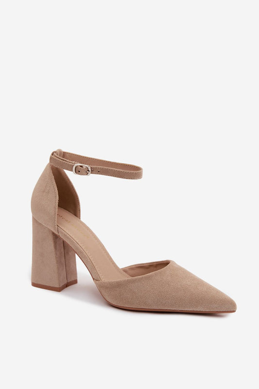   Czółenka Model Selvra 8758 Beige Zamsz - Step in style 