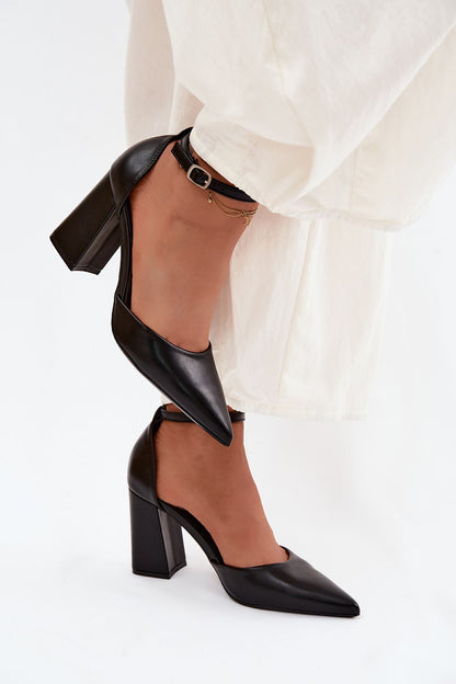   Czółenka Model Selvra 8707 Black Skóra - Step in style 