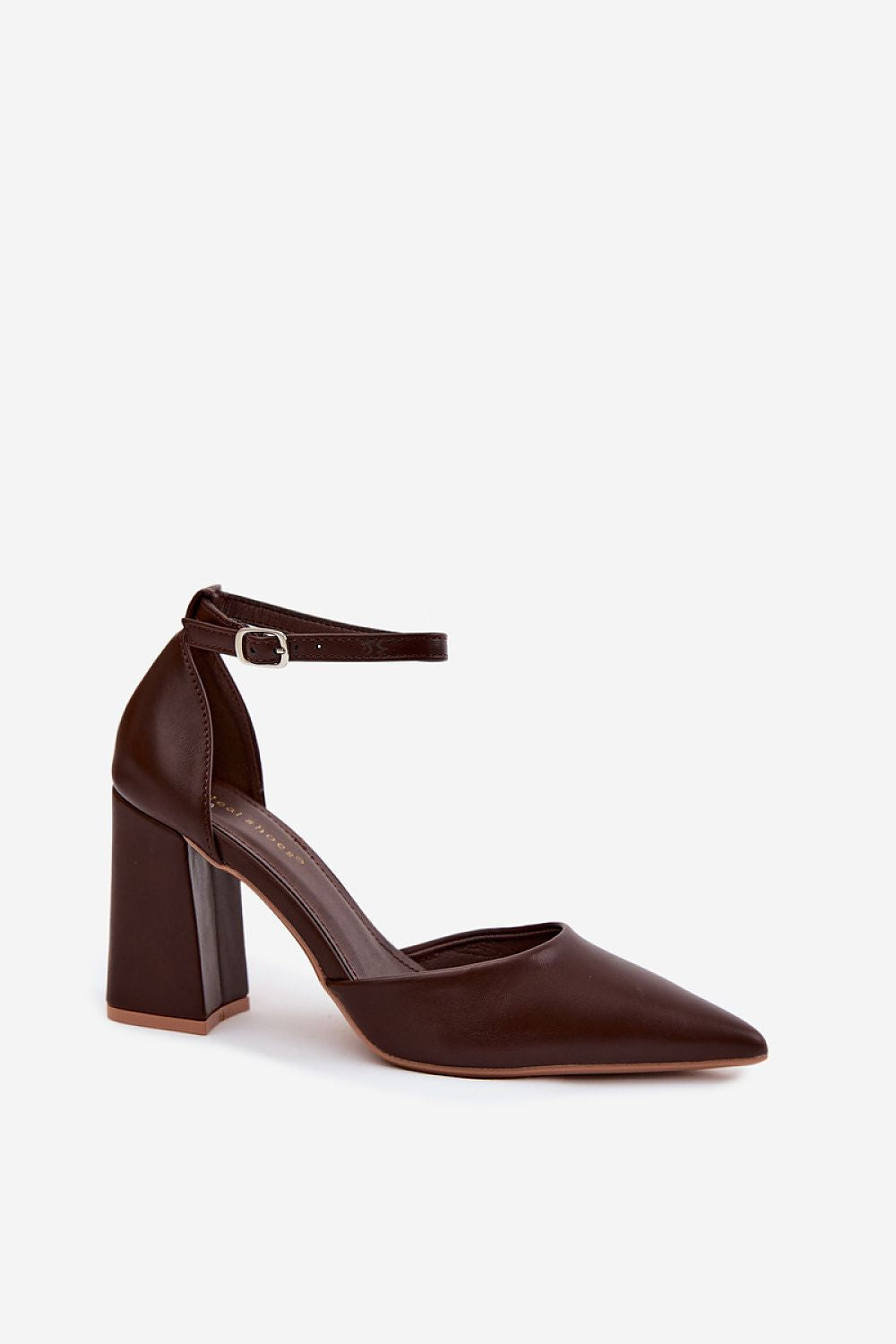   Czółenka Model Selvra 8707 Czekolada Skóra - Step in style 