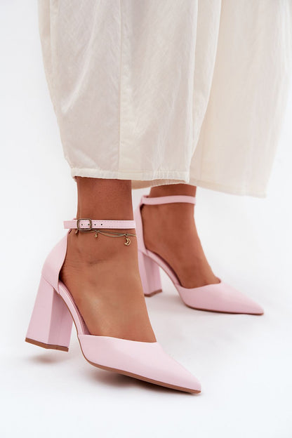   Czółenka Model Selvra 8707 Pink Skóra - Step in style 