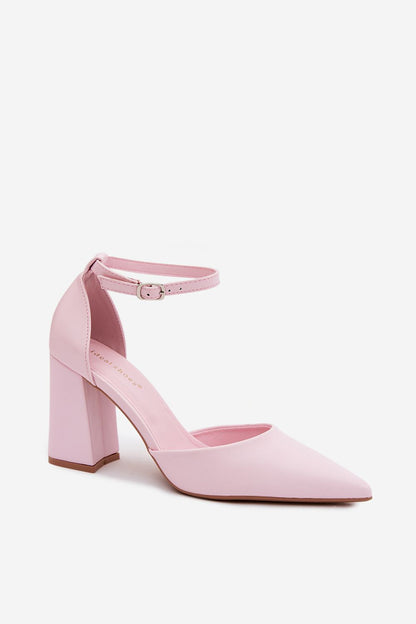   Czółenka Model Selvra 8707 Pink Skóra - Step in style 
