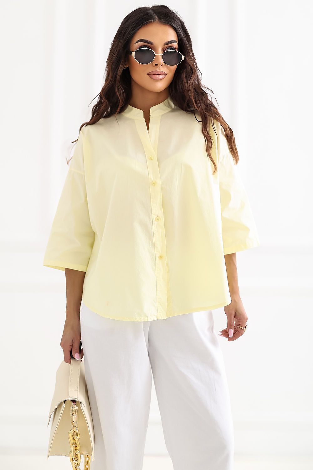   Koszula Damska Model IT-KS-97526.14 Light Yellow - Factory Price 