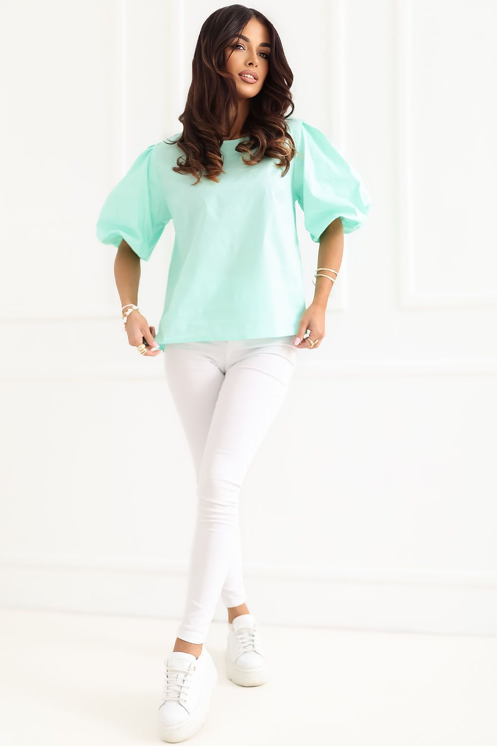   Bluzka Model MI-BZ-3391.71 Mint - Italy Moda 