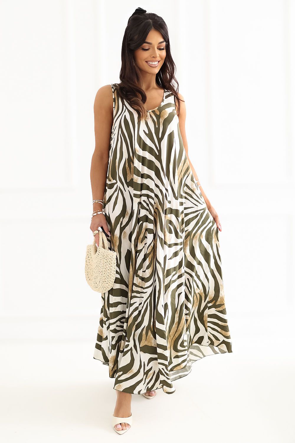  Sukienka Model IR-SK-LD2569-2.80 Khaki - Italy Moda 