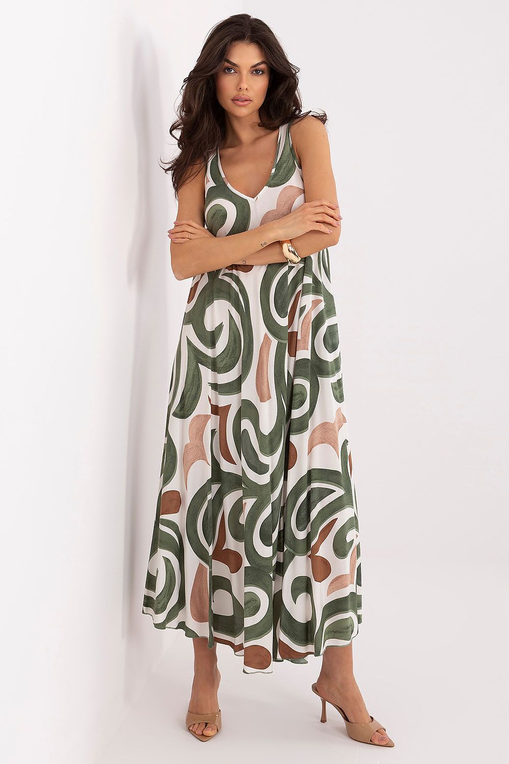  Sukienka Model IR-SK-LD2569-1.81 Khaki - Italy Moda 
