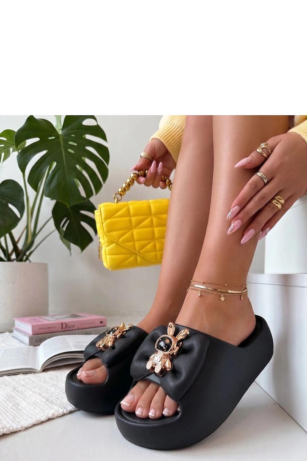  Sandał Klapki Model Nina 8005-1 Black - Solea 
