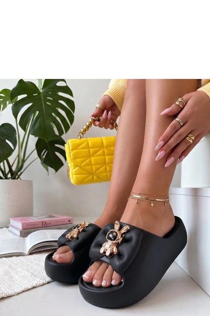  Sandał Klapki Model Nina 8005-1 Black - Solea 