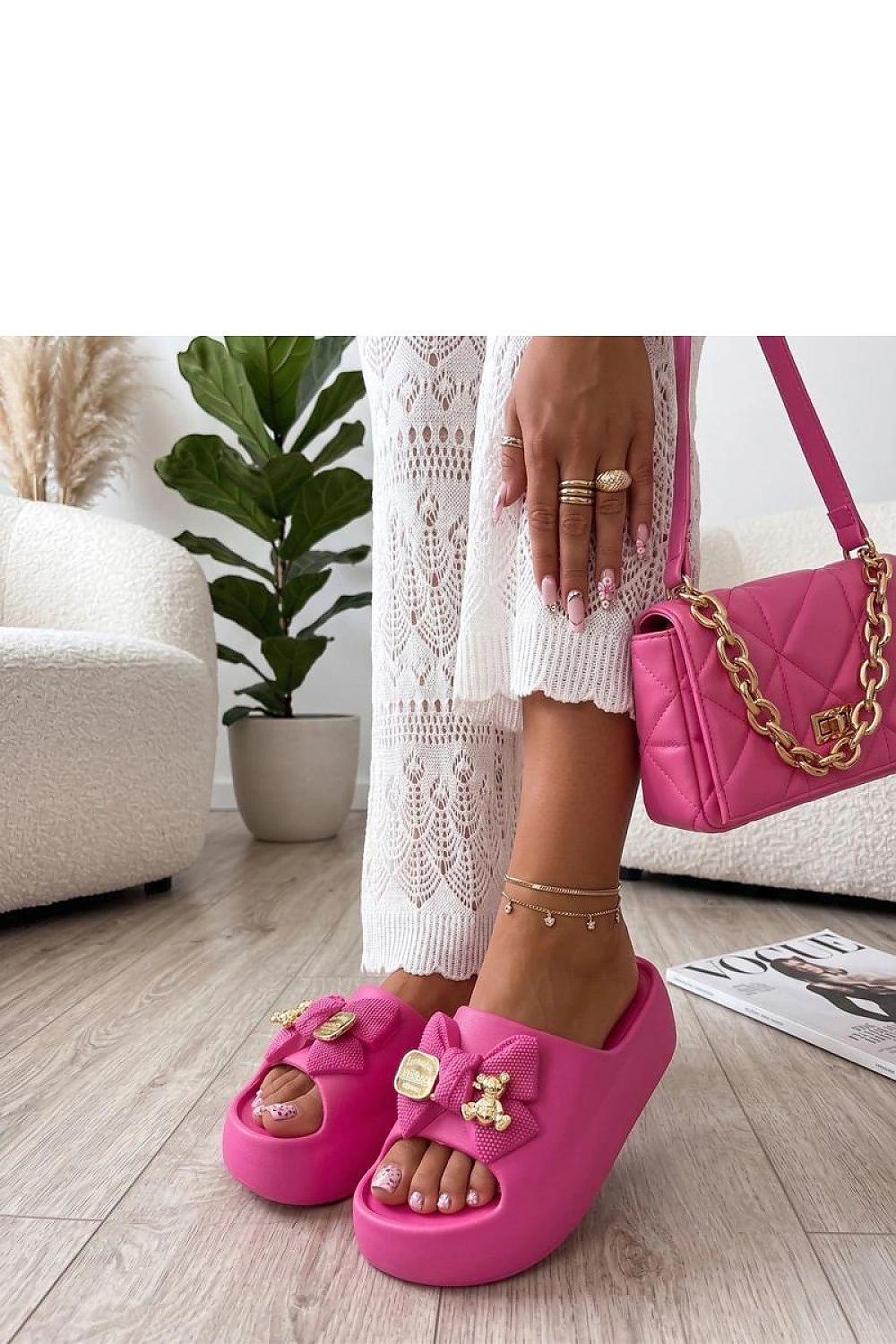 Sandał Klapki Model Imogen 8005 Pink - Solea 