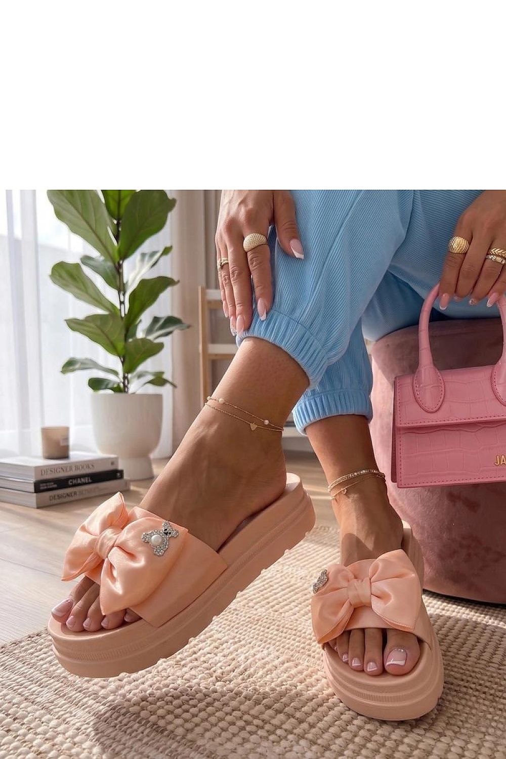  Sandał Klapki Model Mireille TC-4080 Pink - Solea 