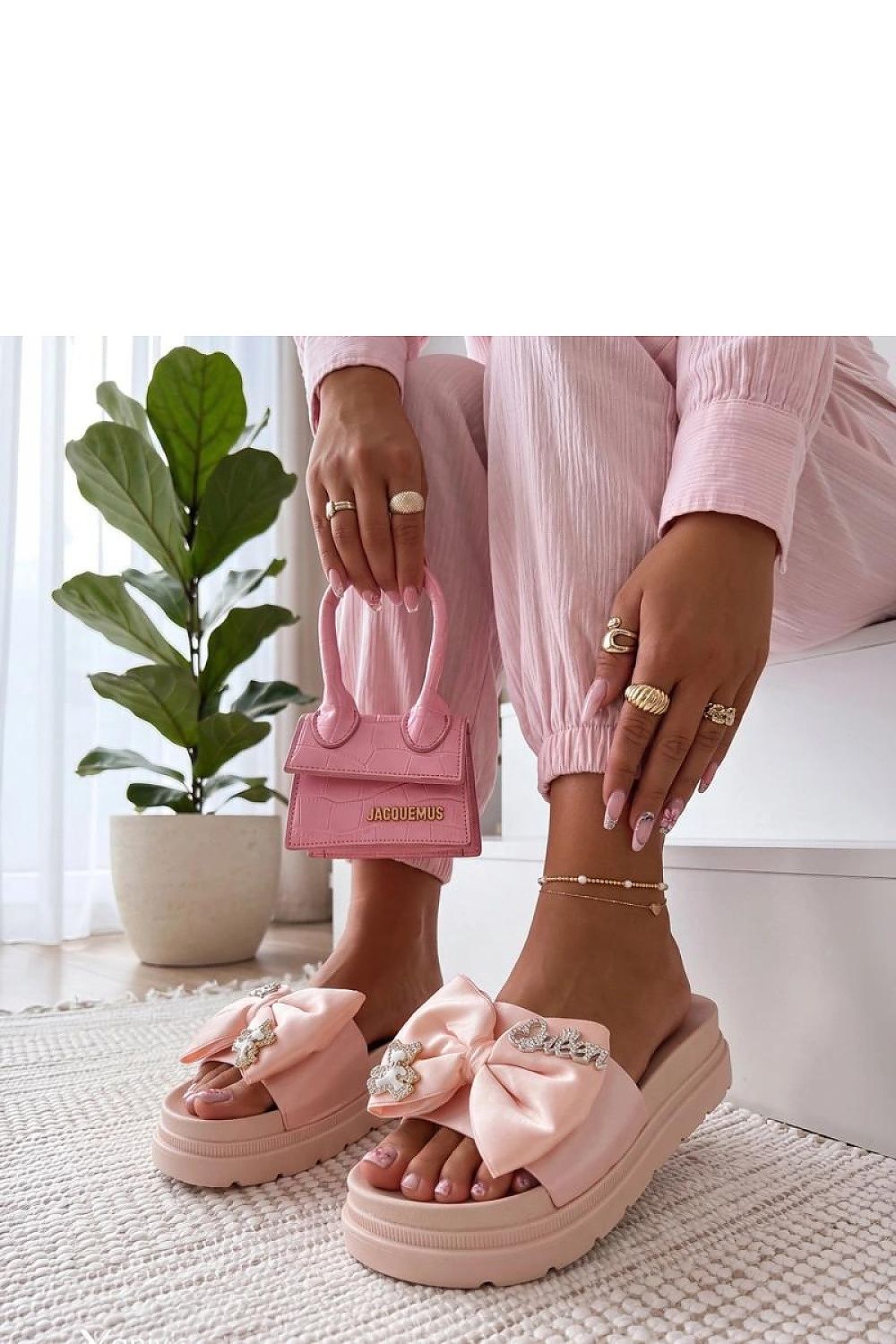  Sandał Klapki Model Ines TC-4083 Pink - Solea 