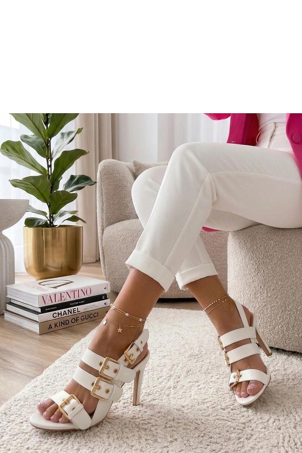  Sandały Model Rosamund E0508 White - Solea 
