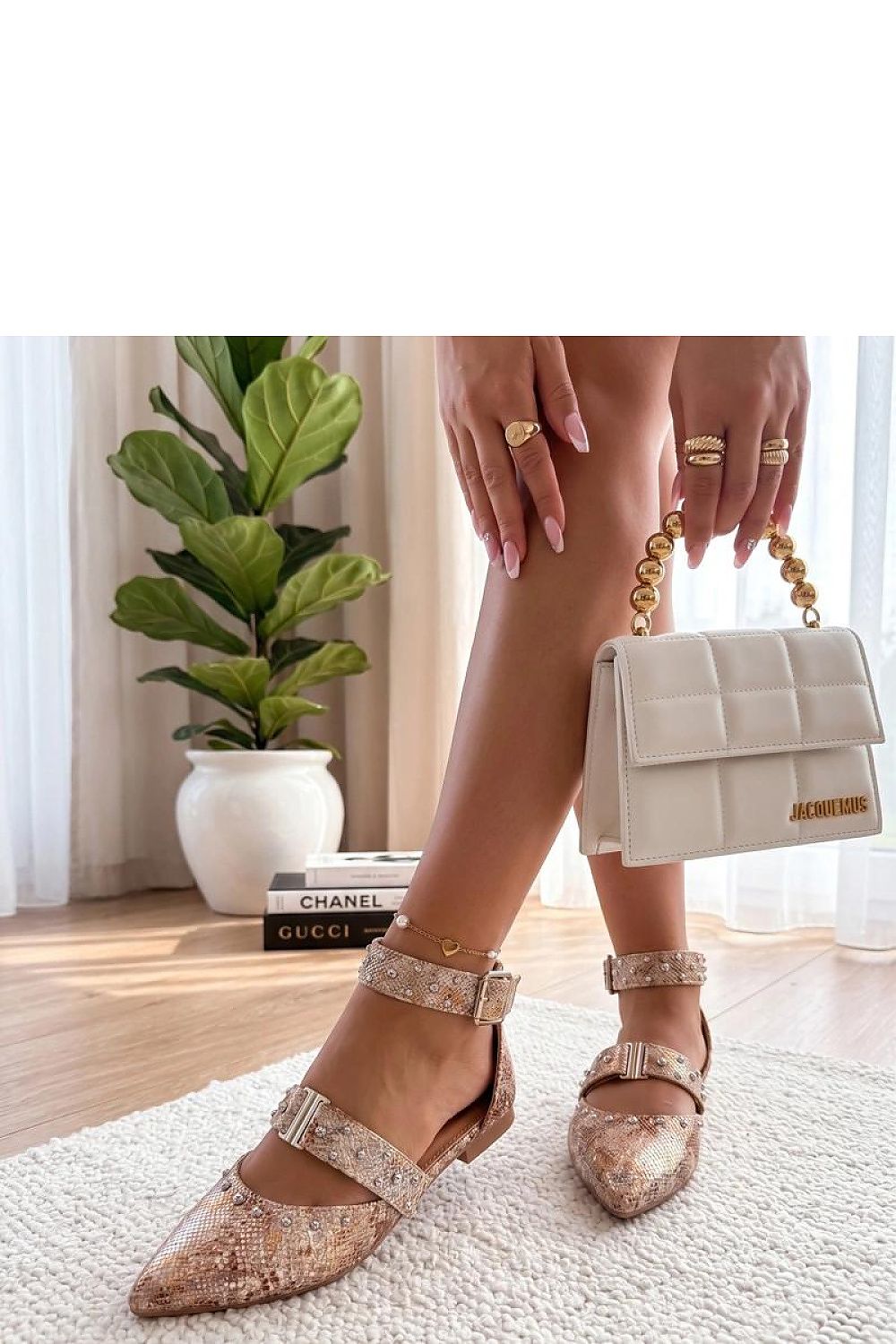   Baleriny Model Clarisse J2969 Snake Gold - Solea 