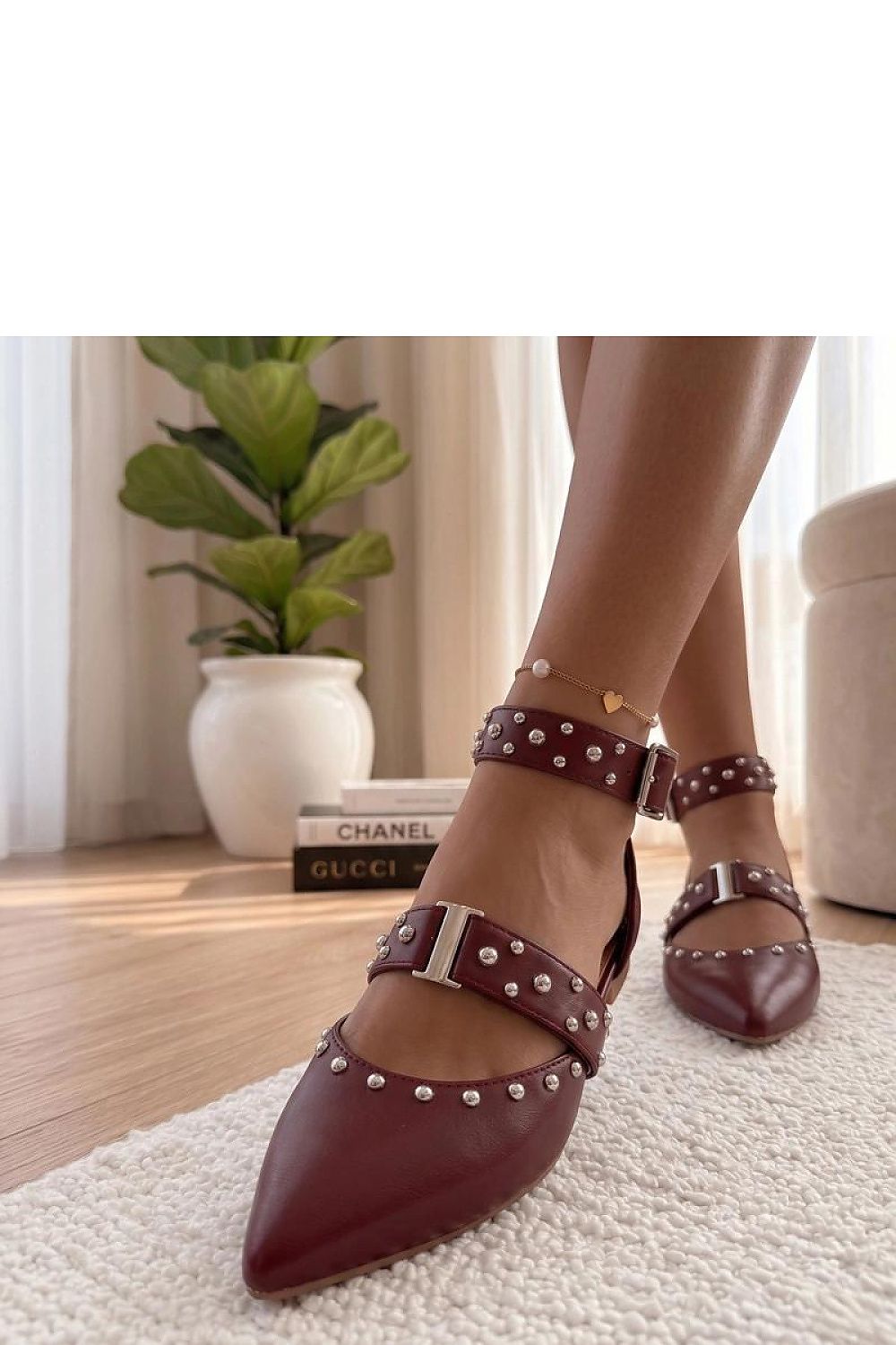   Baleriny Model Clarisse J2969 Bordo - Solea 