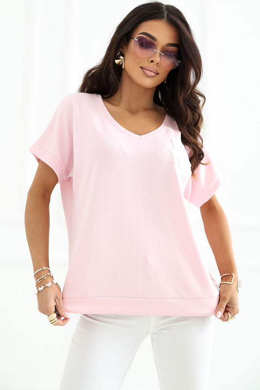   Bluzka Model RV-BZ-A1258.00 Light Pink - Relevance 