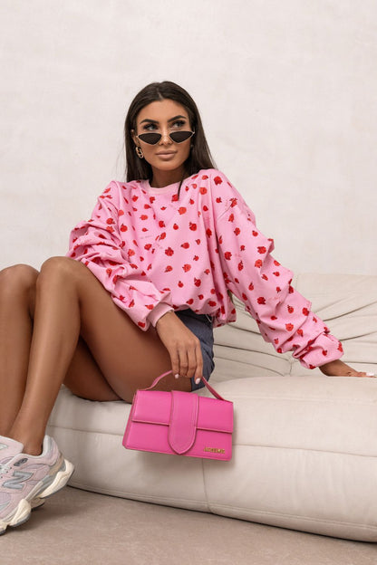   Bluza Damska Model Remy Print 562890651 Flowers on Pink - LaBalancia 