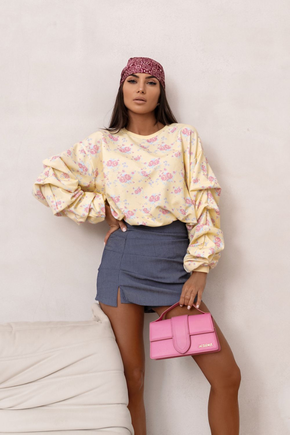   Bluza Damska Model Remy Print 562888857 Yellow Flowers - LaBalancia 