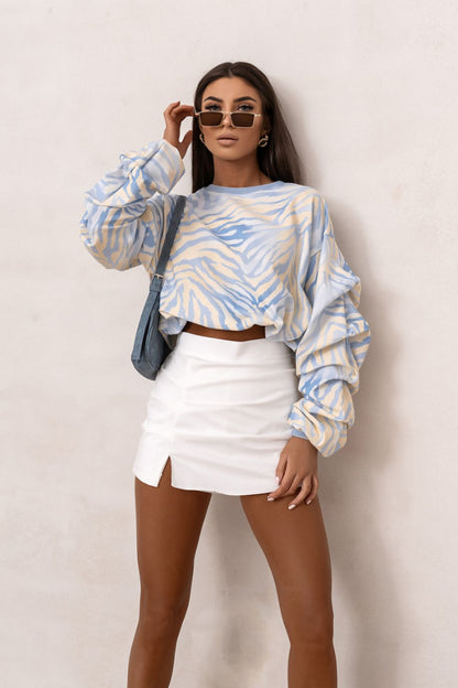   Bluza Damska Model Remy Print 562884651 Blue Zebra - LaBalancia 