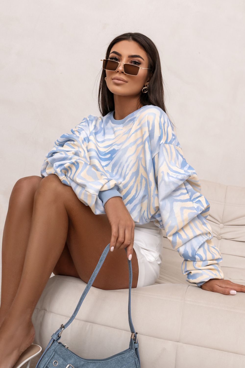   Bluza Damska Model Remy Print 562884651 Blue Zebra - LaBalancia 