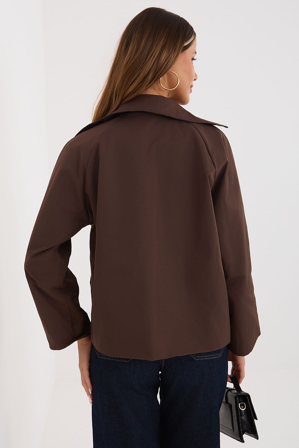   Płaszcz Damski Model IT-KR-FL8897KSM.02 Brown - Rue Paris 