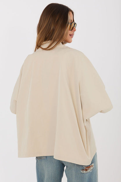   Płaszcz Damski Model IT-KR-FL10153KSM.86 Beige - Rue Paris 