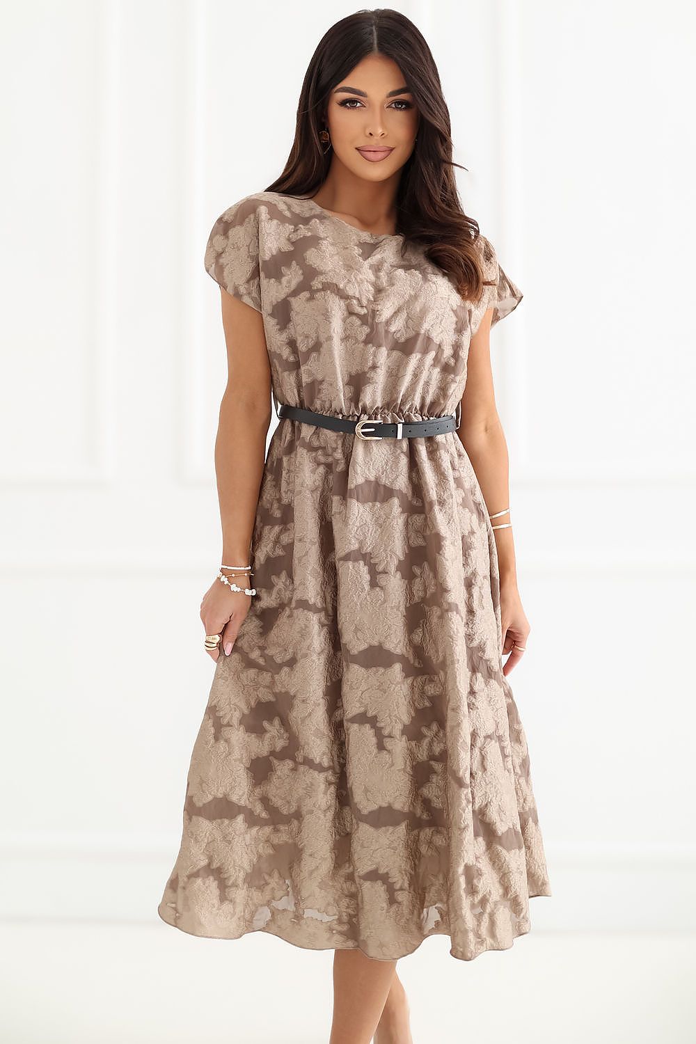   Sukienka Model IT-SK-16060.91 Dark Beige - Rue Paris 