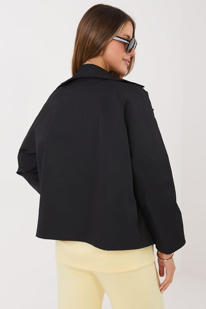   Płaszcz Damski Model IT-KR-FL8897KSM.02 Black - Rue Paris 