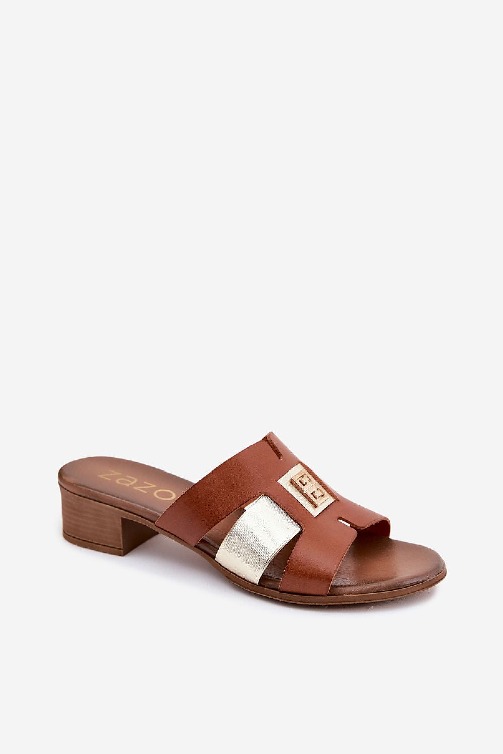  Sandał Klapki Model Zazoo 40517 Brown - Step in style 