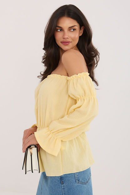   Bluzka Model MI-BZ-M682.92 Light Yellow - Italy Moda 