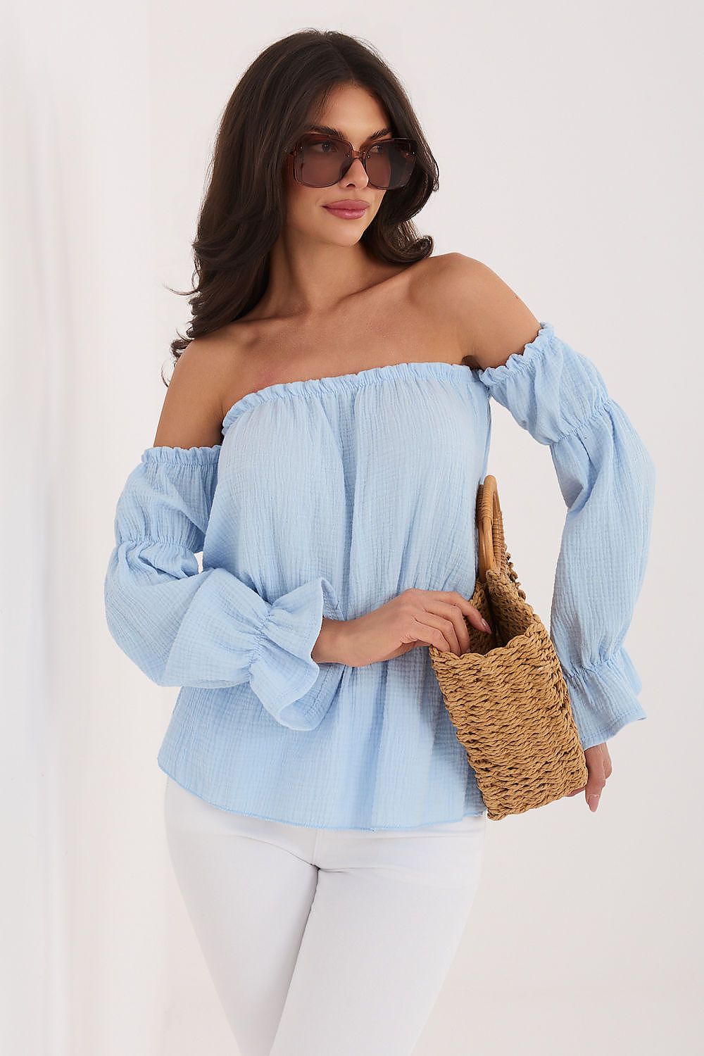   Bluzka Model MI-BZ-M682.92 Light Blue - Italy Moda 