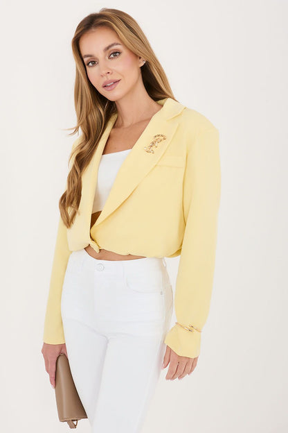   Marynarka Model MI-MA-3232.90 Light Yellow - Italy Moda 