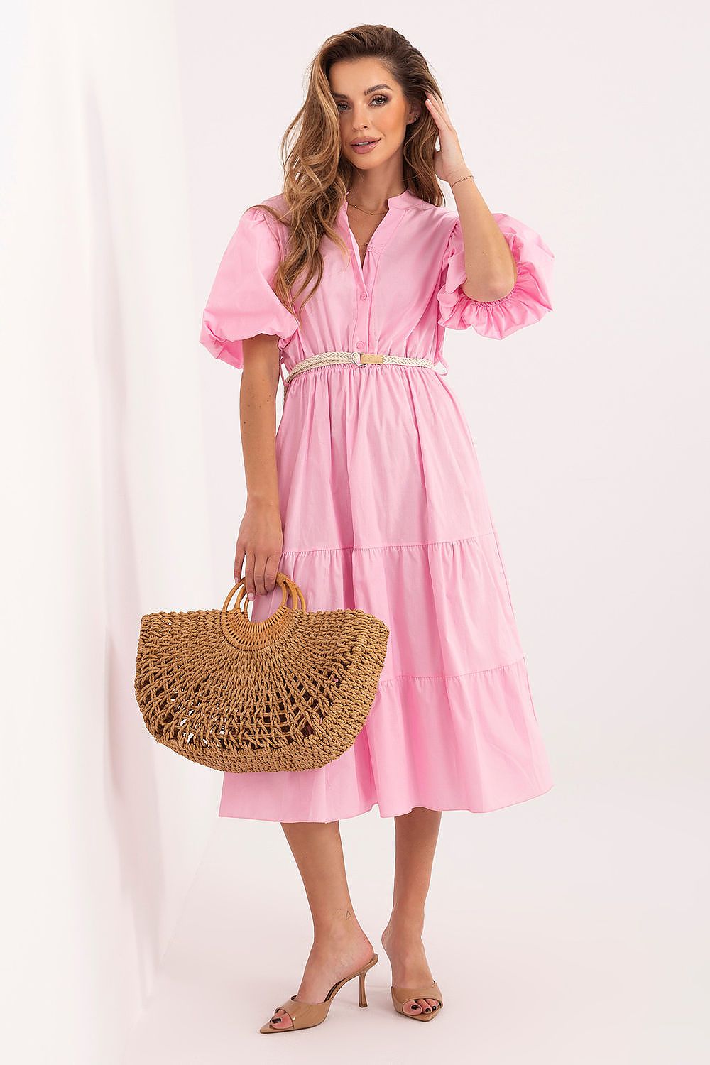  Sukienka Model MI-SK-92950.90 Light Pink - Italy Moda 