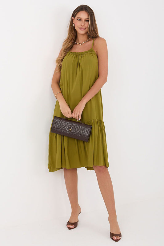  Sukienka Model IR-SK-6816.16P Oliwka - Italy Moda 